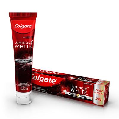 Creme Dental Clareador Colgate Luminous White Carvão Ativado 140G preço