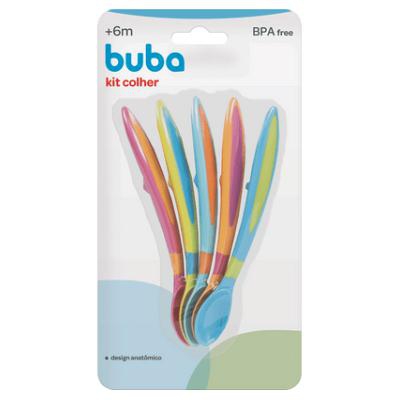 Kit Colher Colorida Buba 5 Unidades
