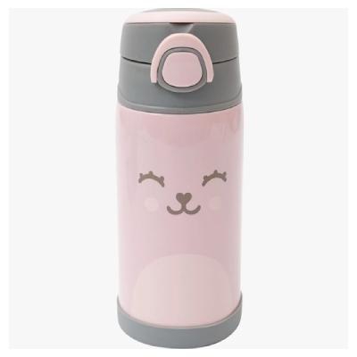 Copo Termico Buba Parede Dupla Com Canudo Gumy Rosa 400ml