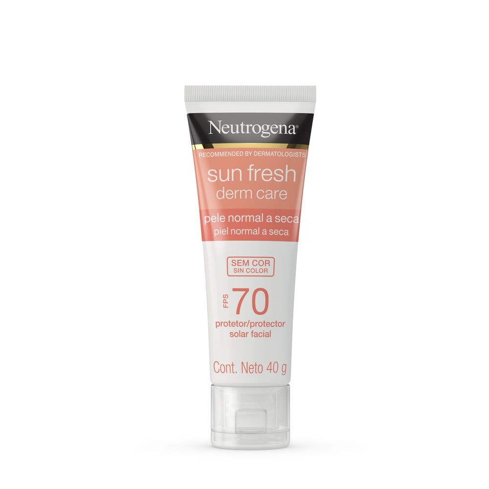 Protetor Solar Facial Neutrogena Sun Fresh Derm Care Sem Cor FPS70 40g