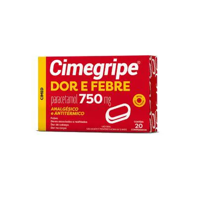 Cimegripe Dor e Febre 750mg 20 comprimidos