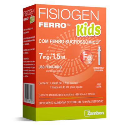 Suplemento Alimentar Fisiogen Ferro Kids 7mg 45ml