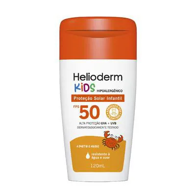 Protetor Solar Infantil Helioderm Kids Hipoalergênico FPS50 120ml