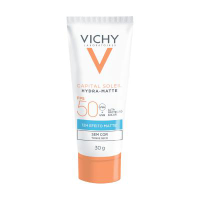 Protetor Solar Facial Vichy Capital Soleil Hydra-Matte FPS50 Sem Cor 30g
