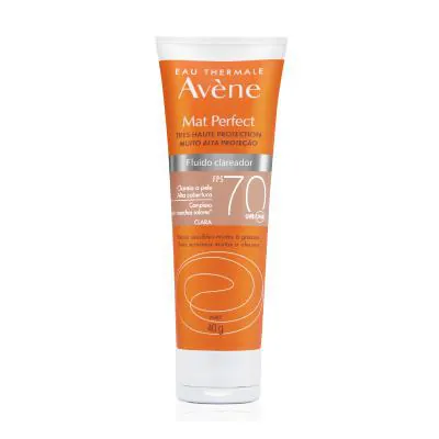 Protetor Solar Facial Avène Mat Perfect Fluido Clareador Claro FPS70 40g