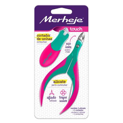 Kit Merheje Touch com Alicate e Cortador Verde e Rosa