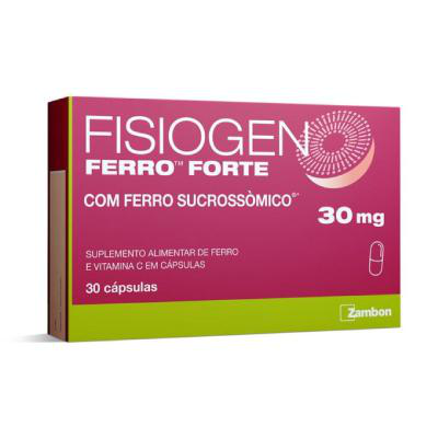 Suplemento Alimentar Fisiogen Ferro Forte 30mg 30 Cápsulas