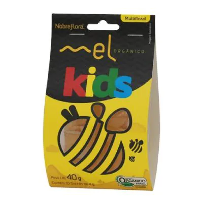 Mel Orgânico Nobreflora Kids Multifloral em Sachês 40g