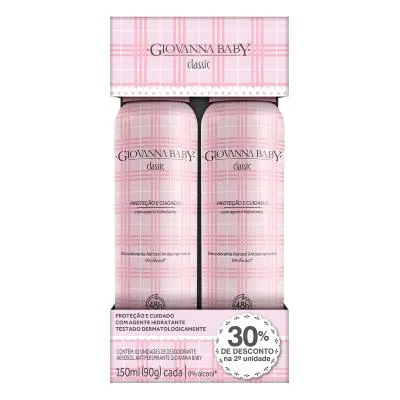 Kit Giovanna Baby Desodorante Aerosol Classic 150ml