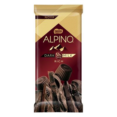 Chocolate Dark Milk 51% Cacau Rich Nestlé Alpino 85g