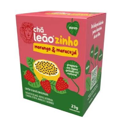 Chá Leãozinho Água Gelada Morango & Maracujá 10 Sachês