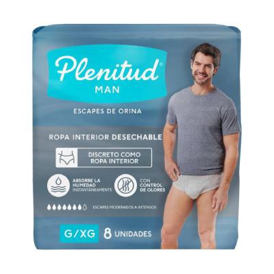 Roupa Íntima Descartável Plenitud Man G/XG com 8un