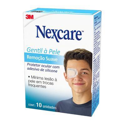 Protetor Ocular Nexcare Gentil à Pele Remoção Suave 10 Unidades