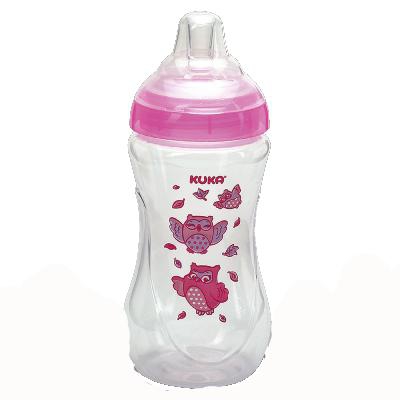 Copo Kuka Fun Decorado com Canudo Rosa 330ml