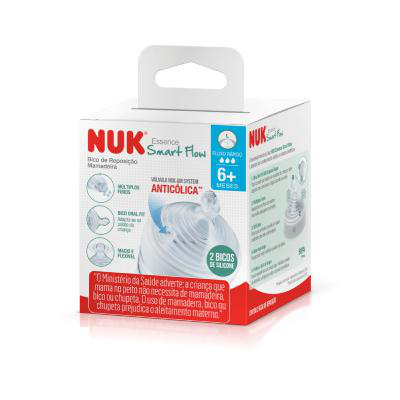 Bico Nuk Silicone Essence Smart Flow Fluxo Rápido 2 Unidades