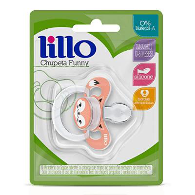 Chupeta Lillo Funny Ortodôntica Silicone Raposa Tamanho 1