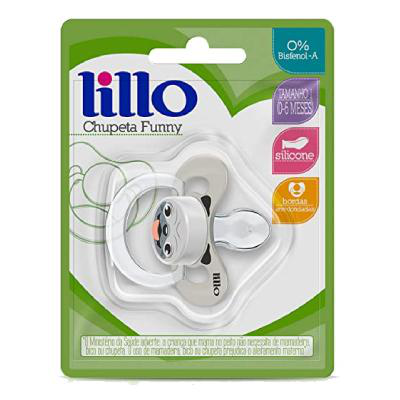 Chupeta Lillo Funny Ortodôntica Silicone Cachorro Tamanho 1