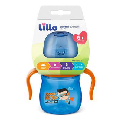 Caneca Lillo com Alça Evolution Aprendizado Azul 150ml
