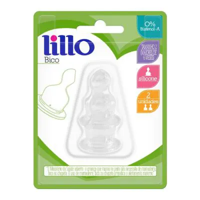 Bico Mamadeira Lillo Ortodôntico Silicone Tamanho 2