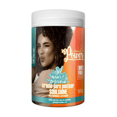 Creme Pentear Soul Power Sol, Mar E Piscina Soulshine 800g