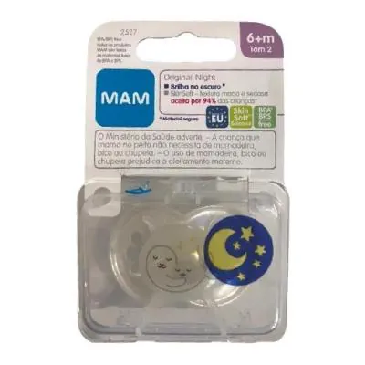 Chupeta Mam Original Night Bichinhos Tamanho 2 6+Meses Neutra