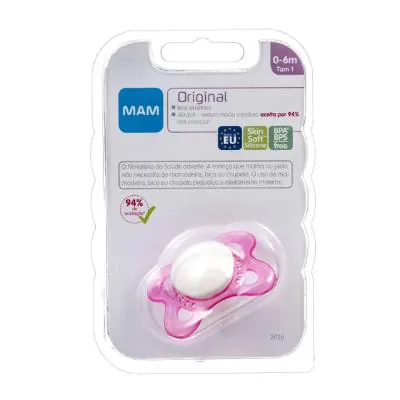 Chupeta Mam Original 0 a 6 Meses Rosa