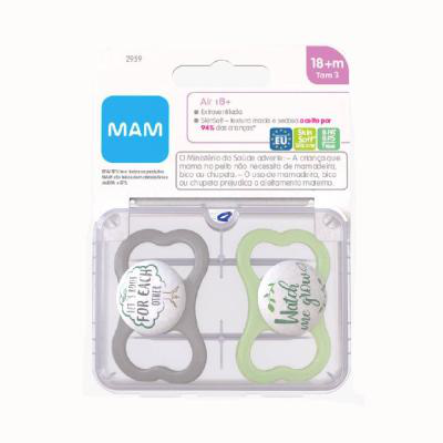 Kit Chupeta Man Air 16+ Meses Neutra 2 Unidades