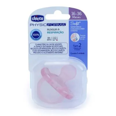 Chupeta Chicco Physio Forma Soft 16-36M Rosa Claro