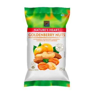 Snack Nature's Heart Mix de Frutas e Sementes Goldenberry Nuts Pacote 25g