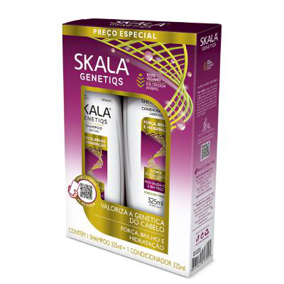 Kit Skala Genetiqs Força e Brilho Shampoo e Condicionador 325ml