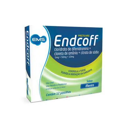 Pastilhas Endcoff Menta Ems 12 Unidades