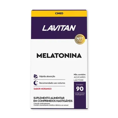 Melatonina 0,21Mg Lavitan Sabor Morango 90 Comprimidos