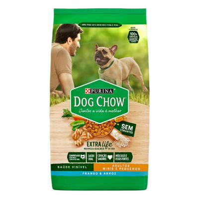 Ração Dog Chow para Cães Adultos de Raças Pequenas Sabor Frango e Arroz 1Kg