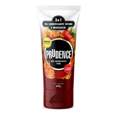 Gel Lubrificante Íntimo Prudence Morango Fire 60g