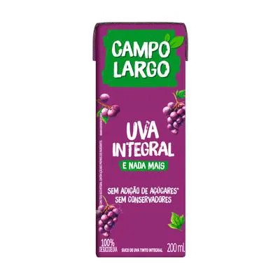 Suco de Uva Campo Largo Integral TP 200ml