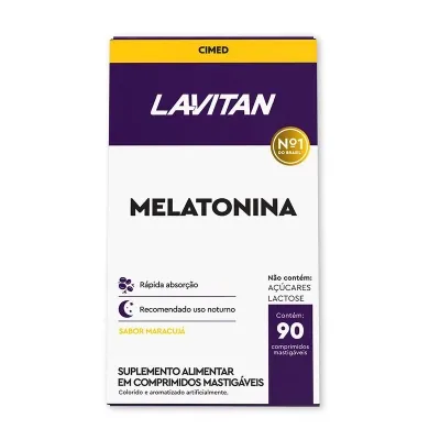 Melatonina 0,21Mg Lavitan Sabor Maracujá 90 Comprimidos