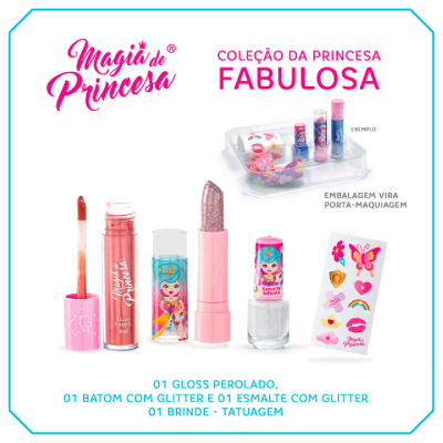 Kit Maquiagem Infantil Magia Princesas Séllus