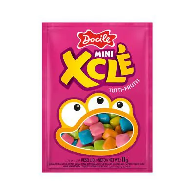 Chiclete Mini XClé Docile Uni Tutti Frutti 11g