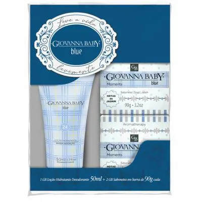 Kit Giovanna Baby Loção Hidratante 50g + 2 Sabonetes Blue 90g