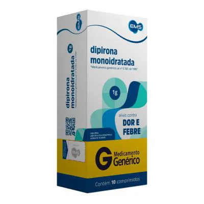 Dipirona Ems 1g 10 Comprimidos