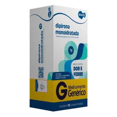 Dipirona Ems 1g 20 Comprimidos