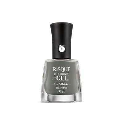 Esmalte Risqué Diamond Gel Mix & Drinks Gin e Sunset 9,5ml