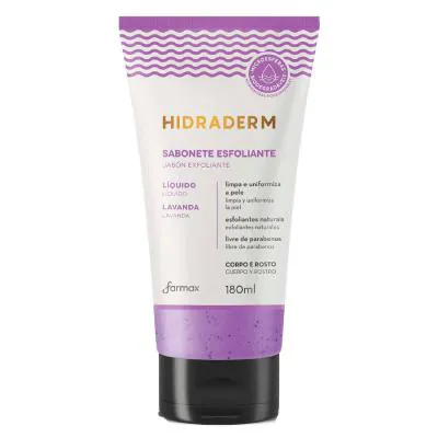 Sabonete Líquido Hidraderm Esfoliante Lavanda para Face e Corpo 180ml