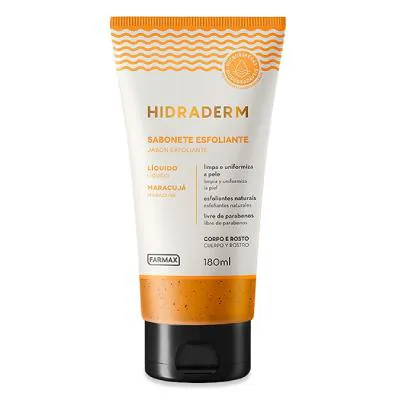 Sabonete Líquido Hidraderm Esfoliante Maracujá para Face e Corpo 180ml