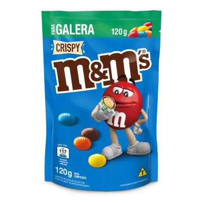 Confeito de Chocolate M&M's ao Leite Crispy 120g