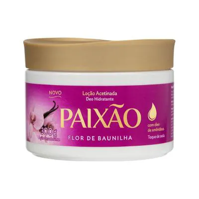 Loção Acetinada Hidratante Paixão Flor de Baunilha 300g