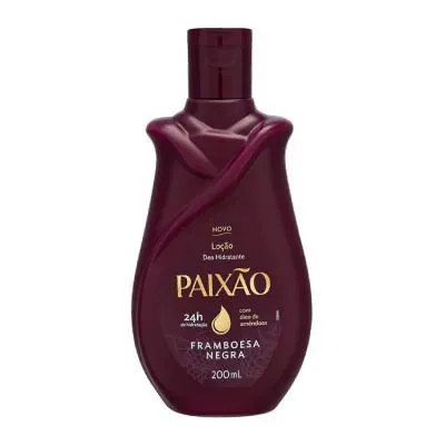 Loção Hidratante Paixão Framboesa Negra com ação desodorante 200ml