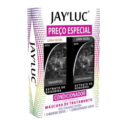 Kit Jay'Luc Lama Negra Shampoo 300ml x Condicionador 300ml
