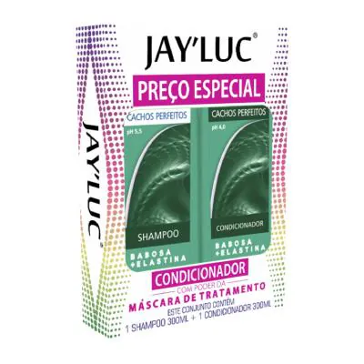 Kit Jay'Luc Cachos Perfeitos Shampoo 300ml x Condicionador 300ml