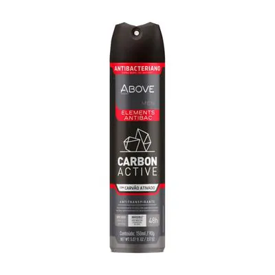 Desodorante Aerosol Above Men Carbon Active Antibacteriano 150ml